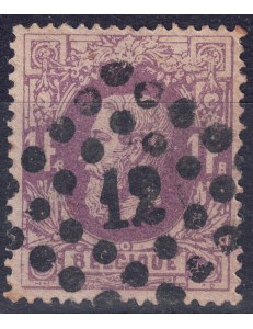 BELGIUM 1869-78 King Leopold II 1f lilac us