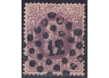 BELGIUM 1869-78 King Leopold II 1f lilac us