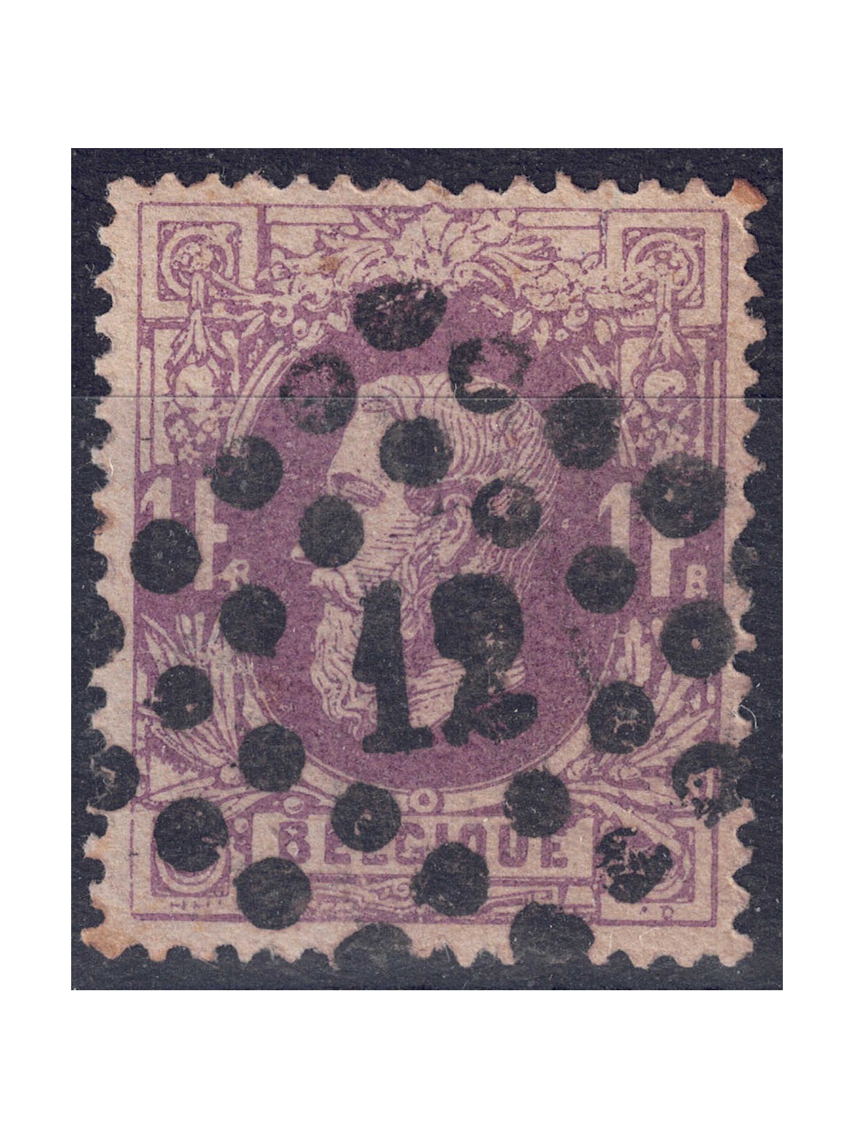 BELGIUM 1869-78 King Leopold II 1f lilac us