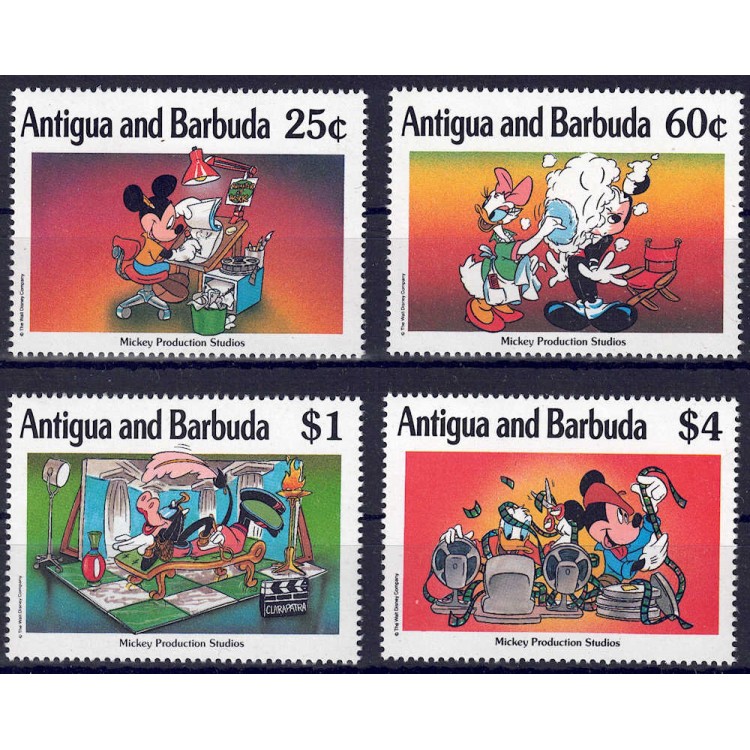 ANTIGUA E BARBUDA 1990 Disney (Studi di Hollywood I) 4v MNH**
