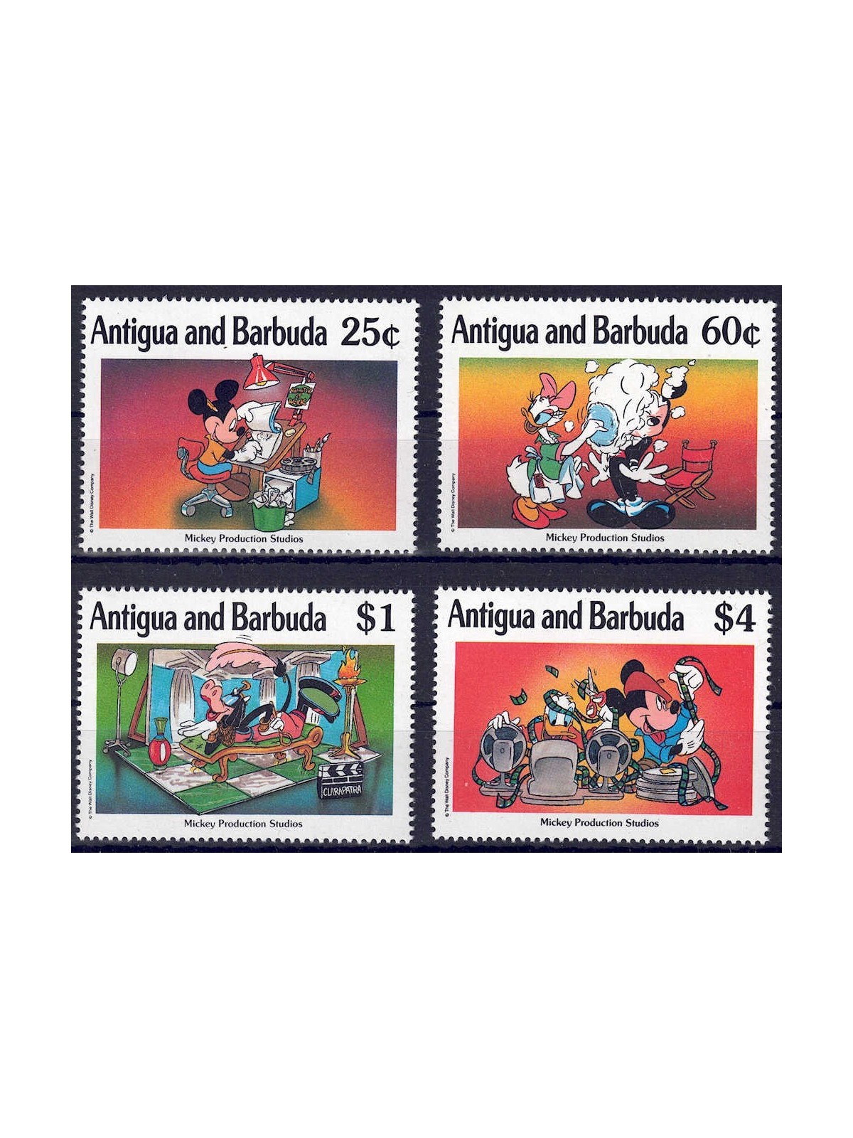 ANTIGUA AND BARBUDA 1990 Disney (Hollywood Studios I) 4v MNH**