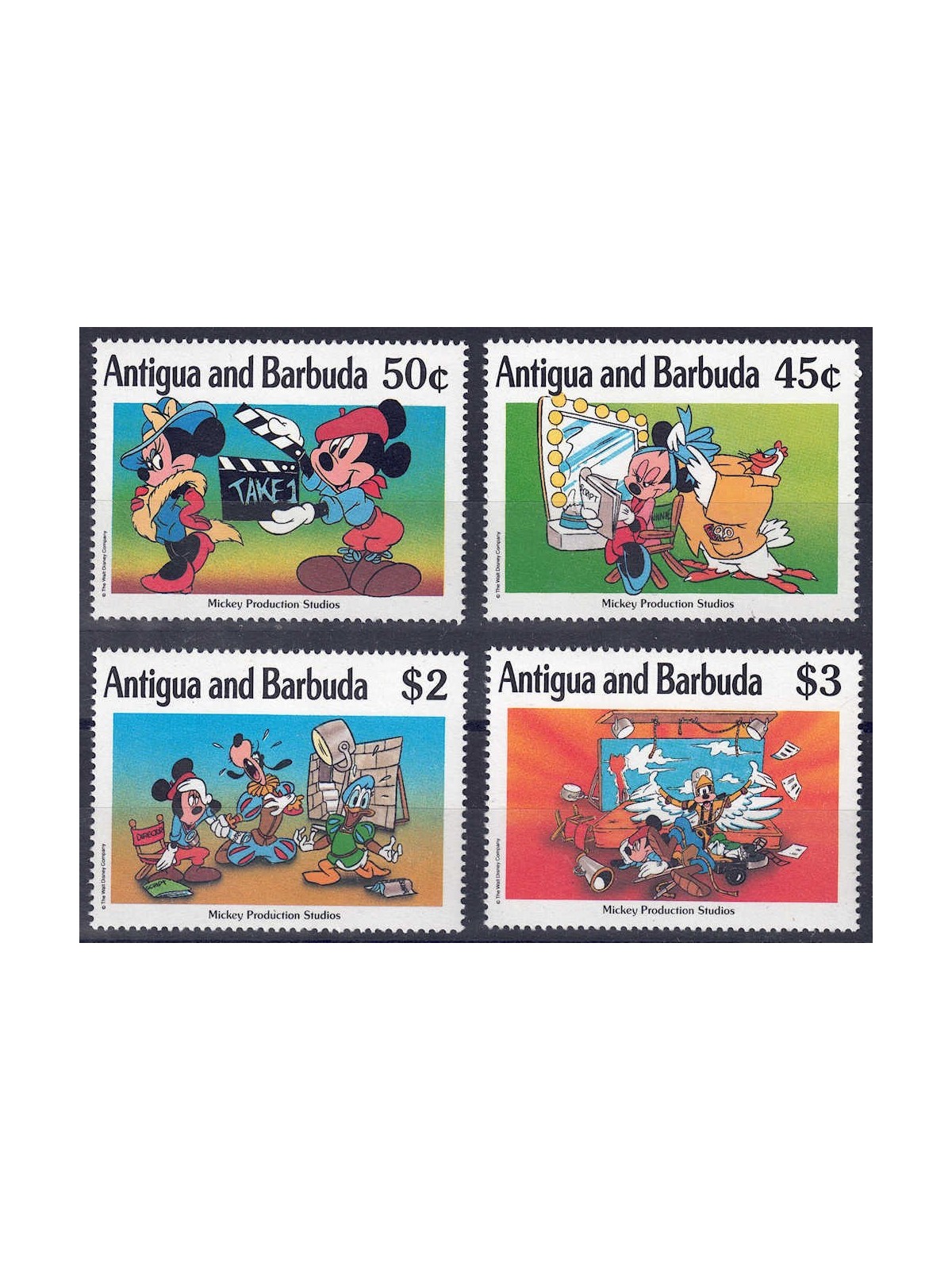 ANTIGUA AND BARBUDA 1990 Disney (Hollywood Studios II) 4v MNH**