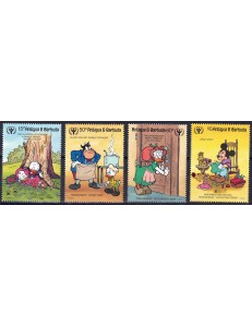 ANTIGUA E BARBUDA 1990 Disney (Anno dell'alfabetismo I) 4v MNH**