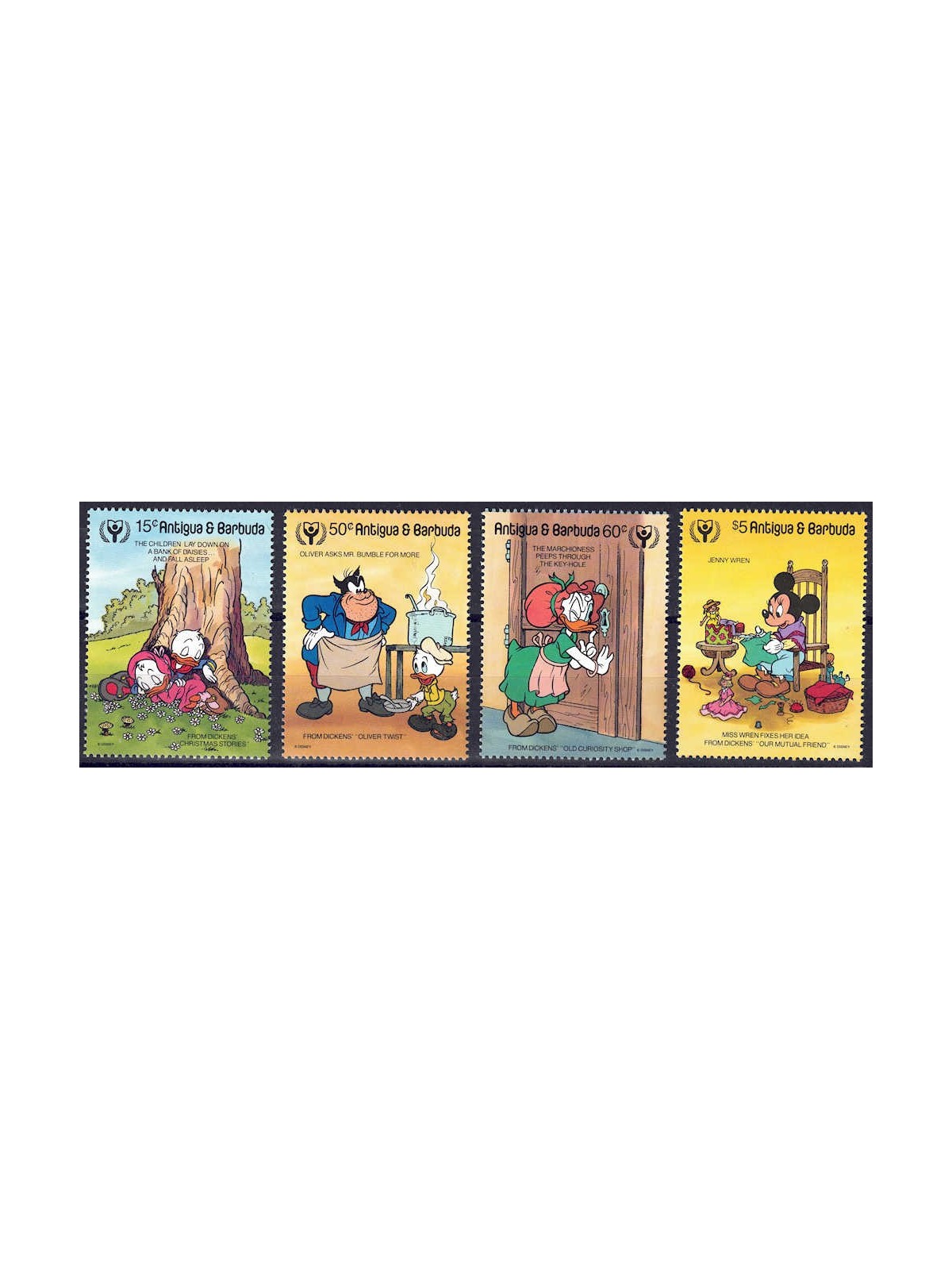 ANTIGUA AND BARBUDA 1990 Disney (Year of Literacy I) 4v MNH**