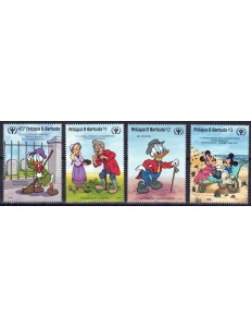 ANTIGUA AND BARBUDA 1990 Disney (Year of Literacy II) 4v MNH**