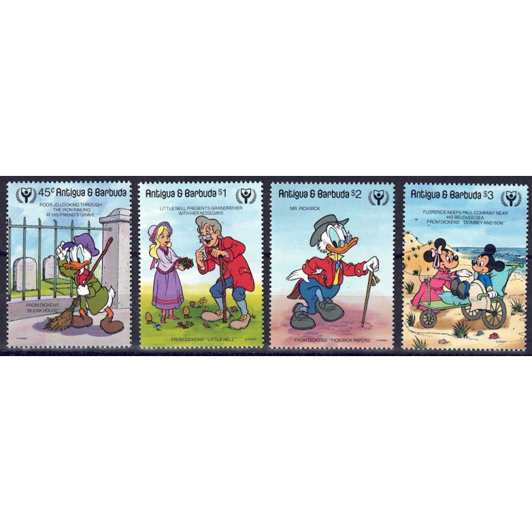 ANTIGUA AND BARBUDA 1990 Disney (Year of Literacy II) 4v MNH**