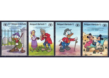 ANTIGUA AND BARBUDA 1990 Disney (Year of Literacy II) 4v MNH**