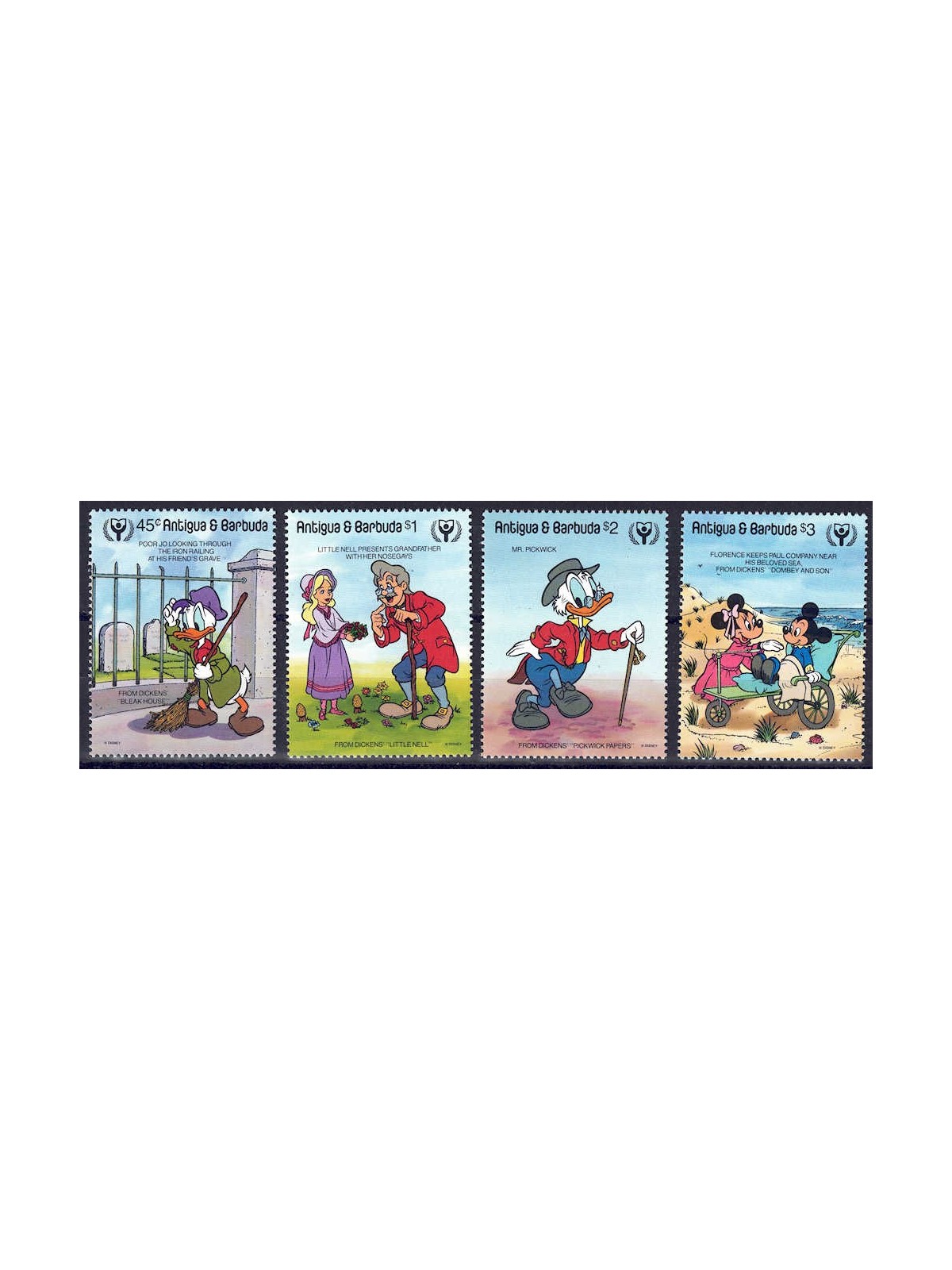 ANTIGUA AND BARBUDA 1990 Disney (Year of Literacy II) 4v MNH**