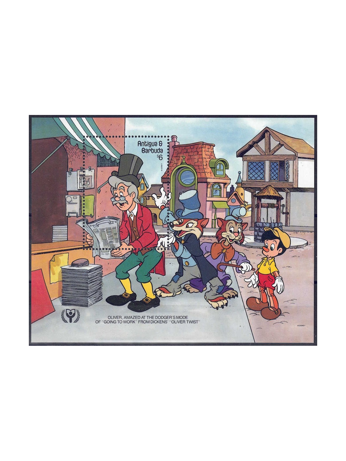 ANTIGUA AND BARBUDA 1990 Disney (Year of Literacy I) s/s MNH**