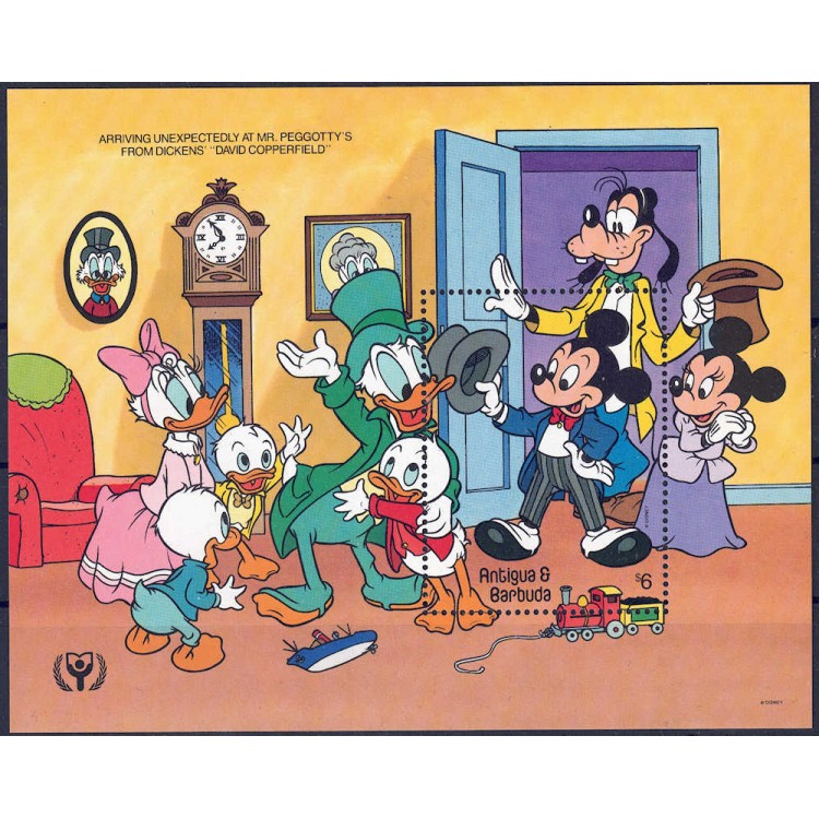 ANTIGUA E BARBUDA 1990 Disney (Anno dell'alfabetismo II) BF MNH**
