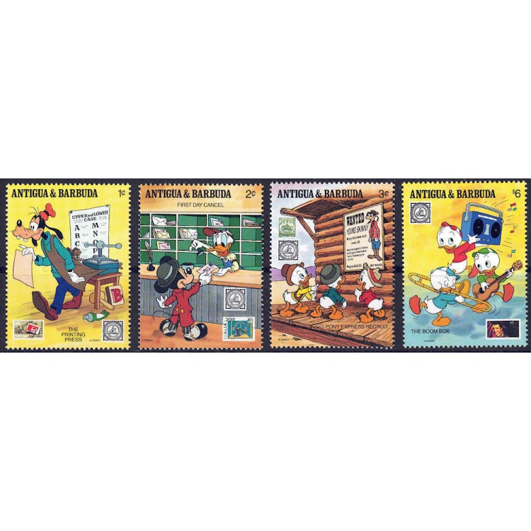 ANTIGUA AND BARBUDA 1989 Disney (Philately I) 4v MNH**