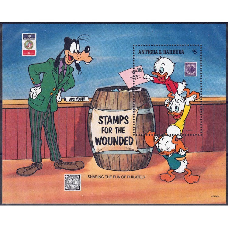ANTIGUA E BARBUDA 1989 Disney (Filatelia I) BF MNH**