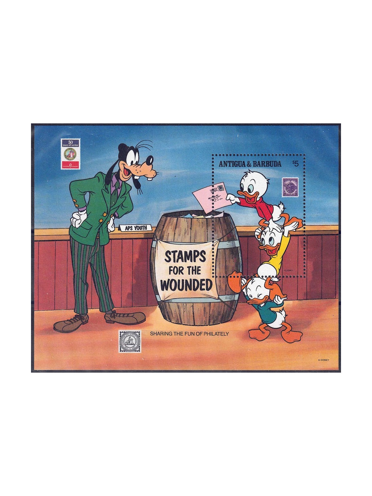 ANTIGUA AND BARBUDA 1989 Disney (Philately I) s/s MNH**