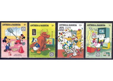 ANTIGUA E BARBUDA 1989 Disney (Filatelia II) 4v MNH**