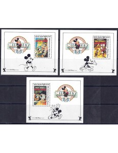 BHUTAN 1989 Disney (Anniversario di Mickey) 3 BF MNH**