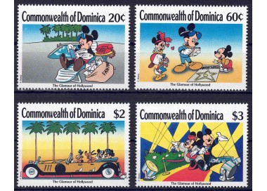 DOMINICA 1989 Disney (Glamour di Hollywood I) 4v MNH**