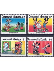 DOMINICA 1989 Disney (Hollywood Glamor II) 4v MNH**