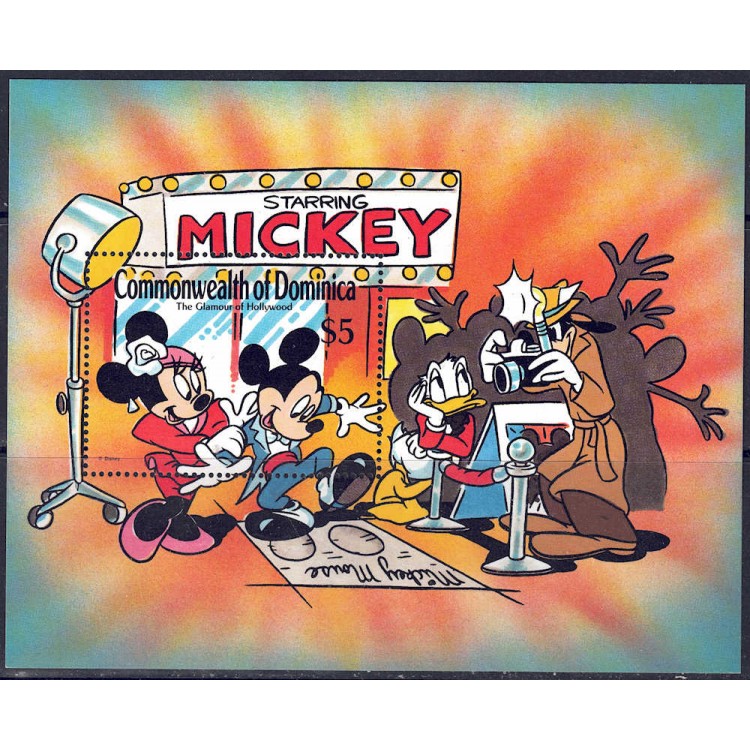 DOMINICA 1989 Disney (Glamour di Hollywood I) BF MNH**