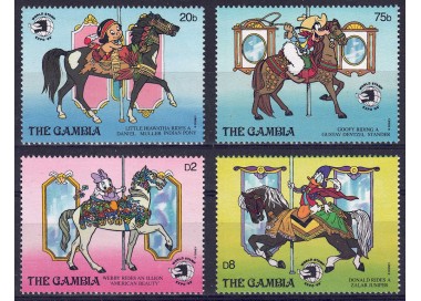 GAMBIA 1989 Disney (Philatelic Exhibition I) 4v MNH**