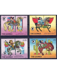 GAMBIA 1989 Disney (Philatelic Exhibition II) 4v MNH**