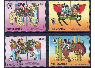 GAMBIA 1989 Disney (Philatelic Exhibition II) 4v MNH**