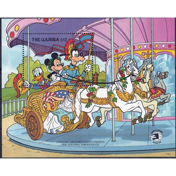 GAMBIA 1989 Disney (Esposizione Filatelica I) BF MNH**