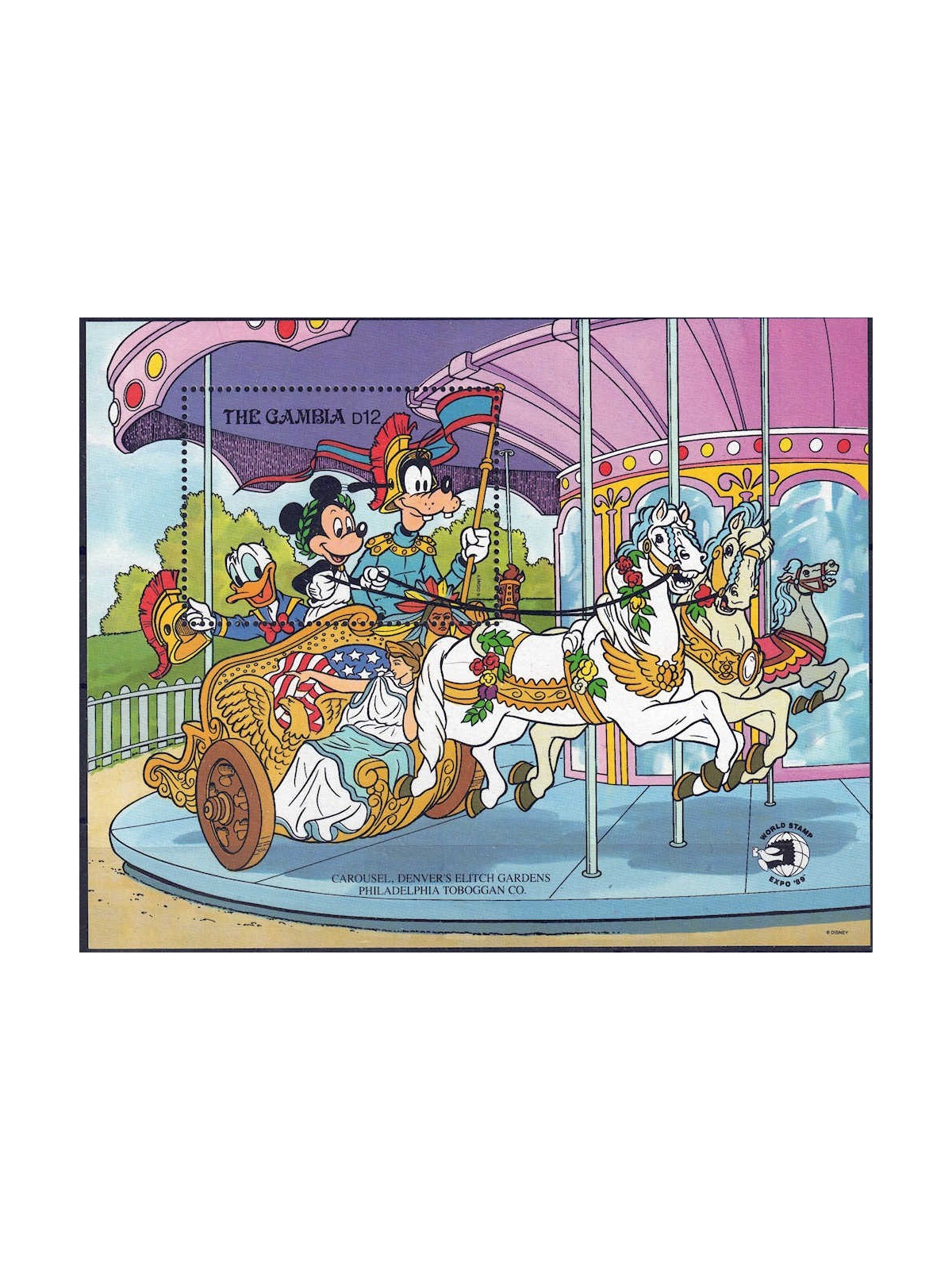 GAMBIA 1989 Disney (Esposizione Filatelica I) BF MNH**