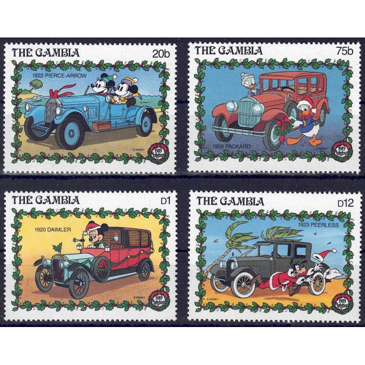 GAMBIA 1989 Disney (Christmas I) 4v MNH**