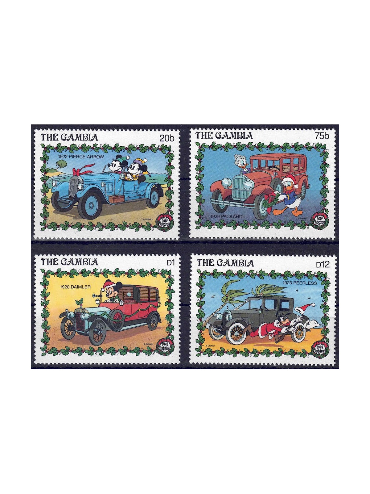 GAMBIA 1989 Disney (Natale I) 4v MNH**