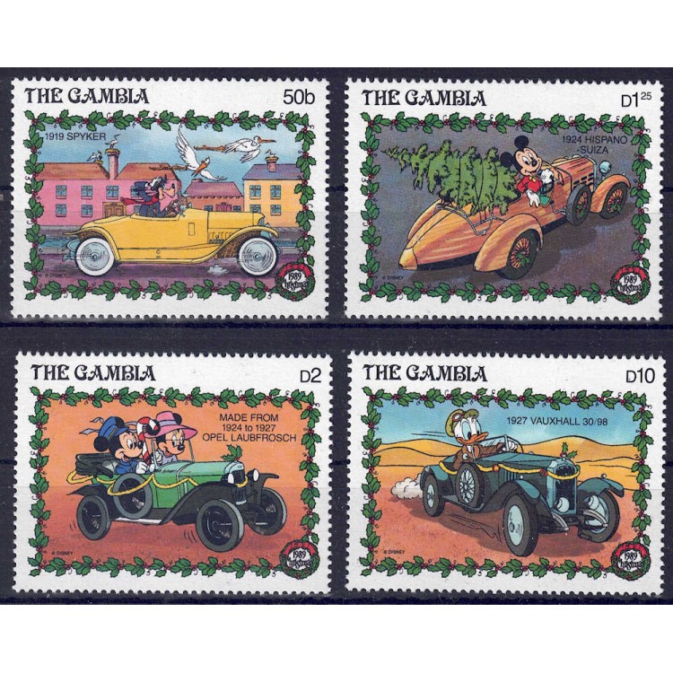GAMBIA 1989 Disney (Christmas II) 4v MNH**