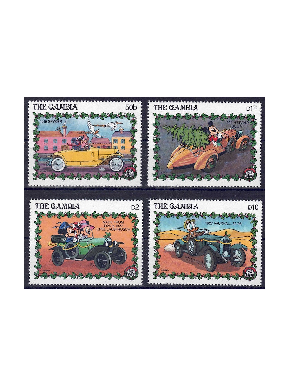 GAMBIA 1989 Disney (Christmas II) 4v MNH**