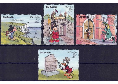 GAMBIA 1990 Disney (Philatelic Exhibition I) 4v MNH**