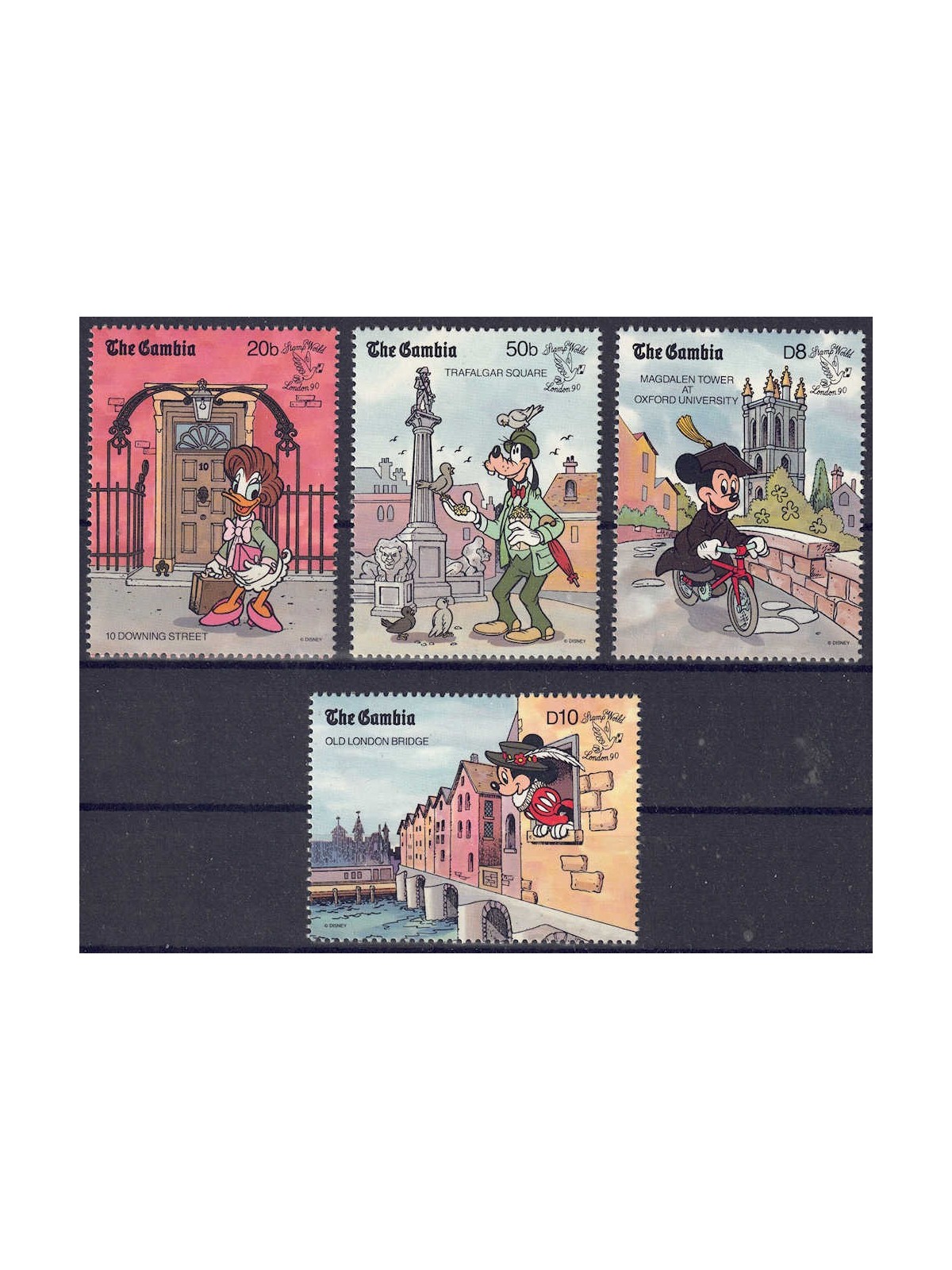 GAMBIA 1990 Disney (Philatelic Exhibition II) 4v MNH**