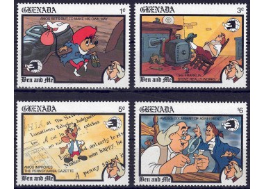 GRENADA 1989 Disney (Philatelic Exhibition I) 4v MNH**