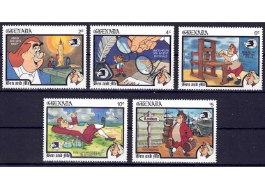 GRENADA 1989 Disney (Philatelic Exhibition II) 5v MNH**