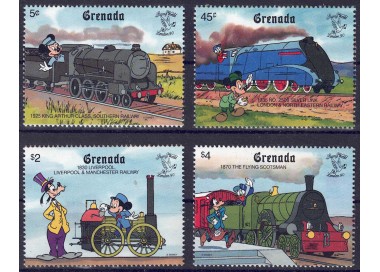 GRENADA 1990 Disney (Philatelic Exhibition I) 4v MNH**