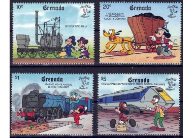 GRENADA 1990 Disney (Philatelic Exhibition II) 4v MNH**