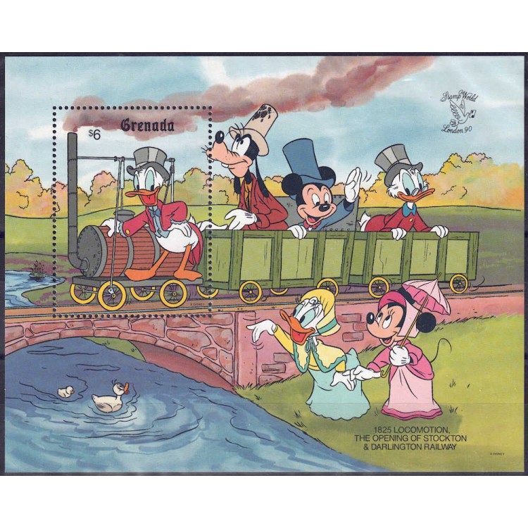 GRENADA 1990 Disney (Esposizione filatelica II) BF MNH**