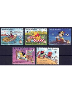 GRENADA GRENADINES 1989 Disney (Esposizione filatelica I) 5v MNH**
