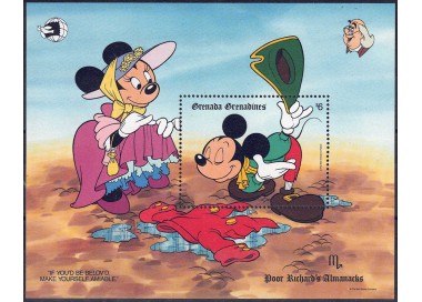 GRENADA GRENADINES 1989 Disney (Philatelic Exhibition I) 5v MNH**