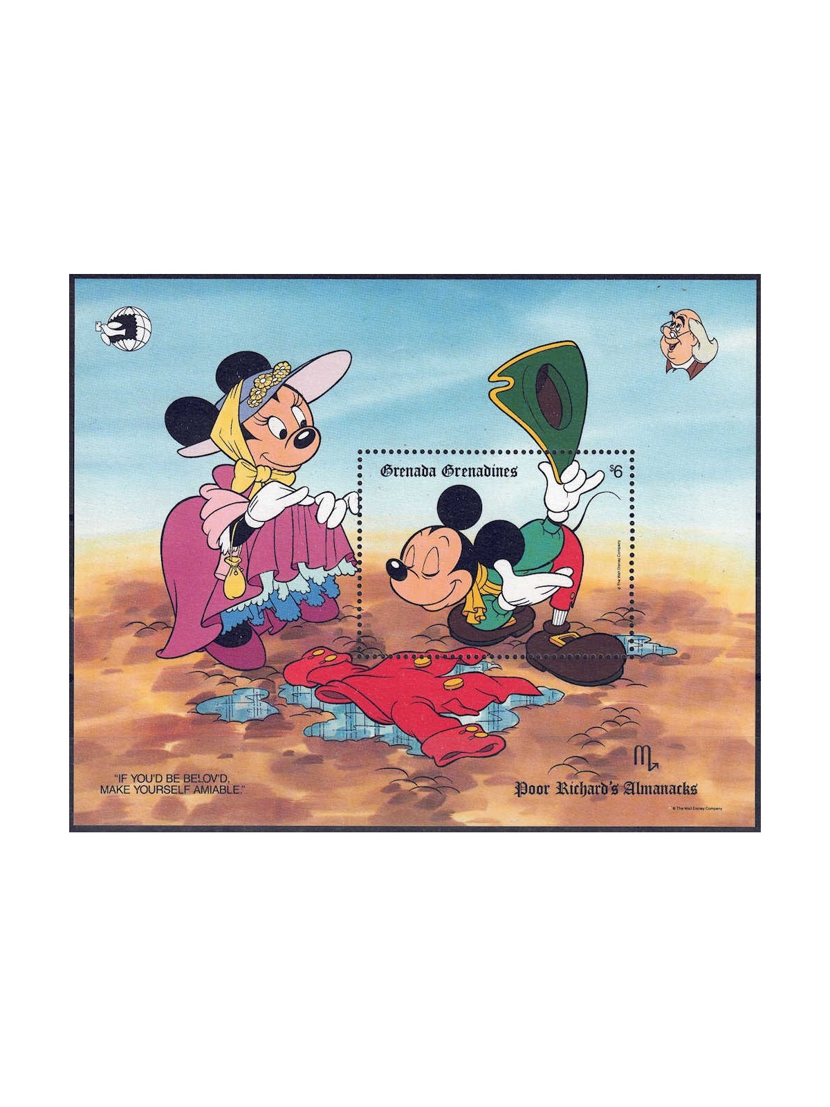 GRENADA GRENADINES 1989 Disney (Philatelic Exhibition I) 5v MNH**