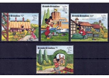GRENADA GRENADINES 1990 Disney (Philatelic Exhibition I) 4v MNH**