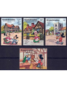 GRENADA GRENADINES 1990 Disney (Philatelic Exhibition II) 4v MNH**