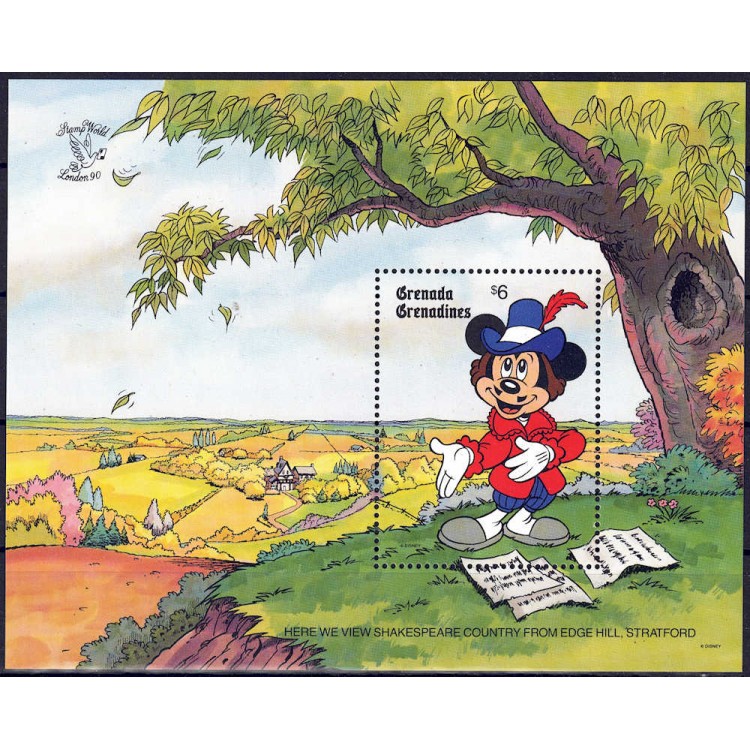 GRENADA GRENADINES 1990 Disney (Esposizione filatelica I) BF MNH**