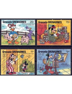 GRENADA GRENADINES 1987 Disney (Philatelic Exhibition II) 4v MNH**