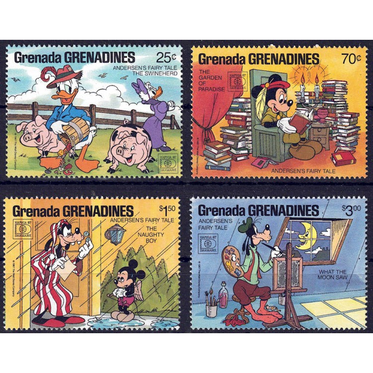 GRENADA GRENADINES 1987 Disney (Esposizione filatelica II) 4v MNH**