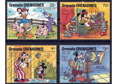 GRENADA GRENADINES 1987 Disney (Philatelic Exhibition II) 4v MNH**