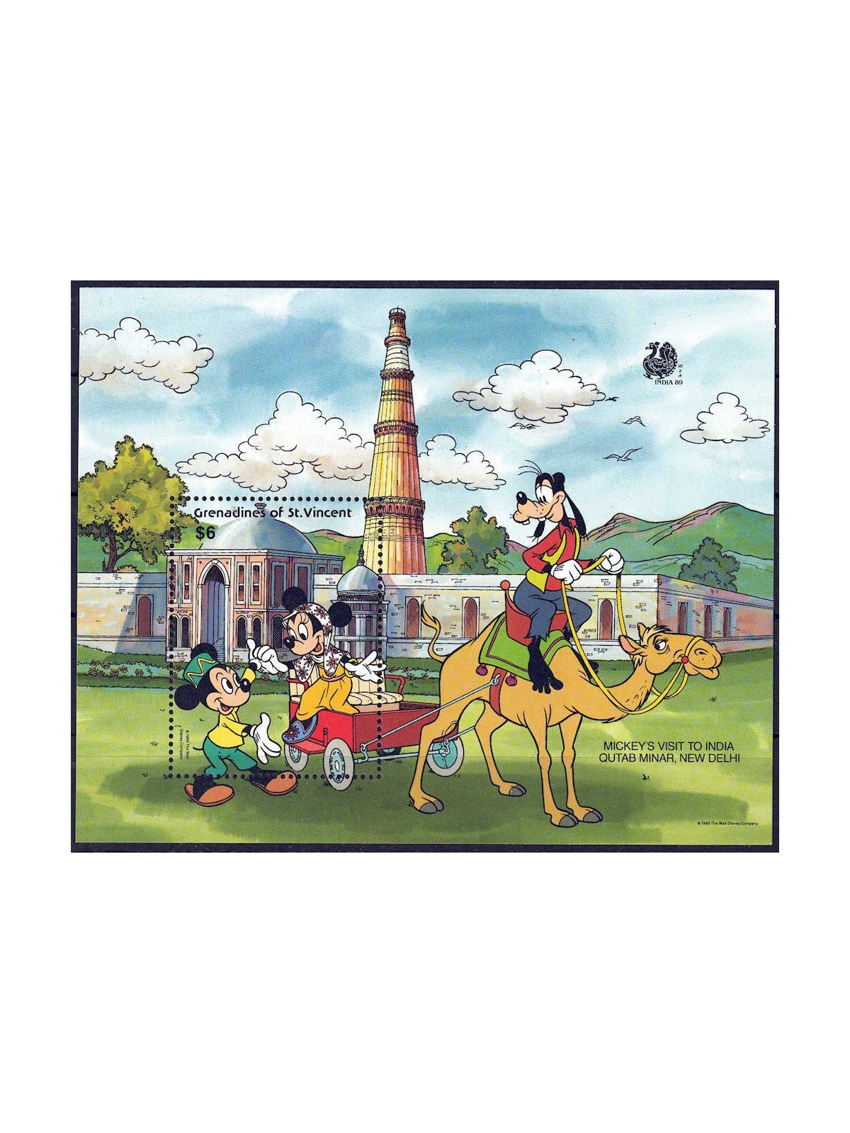 GRENADINES OF ST. VINCENT 1989 Disney (Esposizione filatelica I) BF MNH**