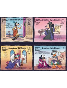 GRENADINES OF ST. VINCENT 1990 Disney (Esposizione filatelica II) 4v MNH**