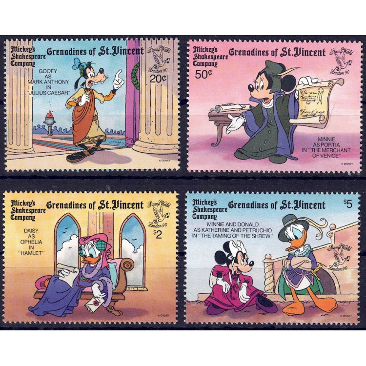 GRENADINES OF ST. VINCENT 1990 Disney (Esposizione filatelica II) 4v MNH**